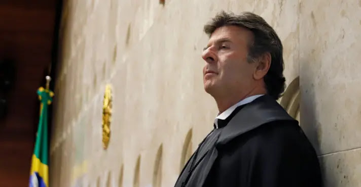 Ministro Luiz Fux durante sessão no STF