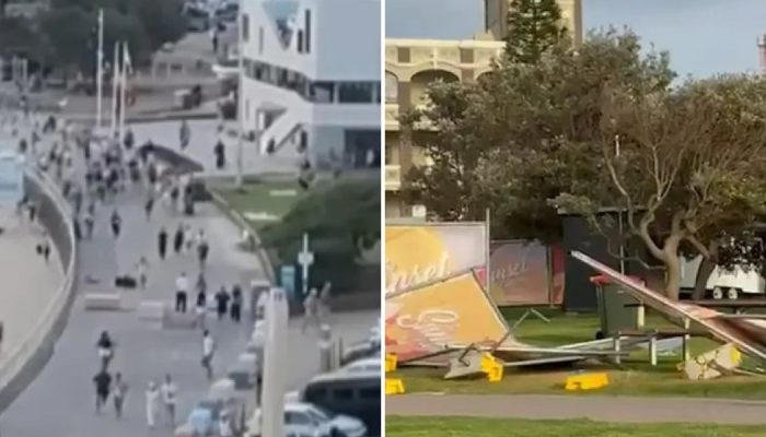 Sydney após o ataque terrorista em Bondi. (Foto ReproduçãoYouTubeABC News AustraliaYouTubeSky ...