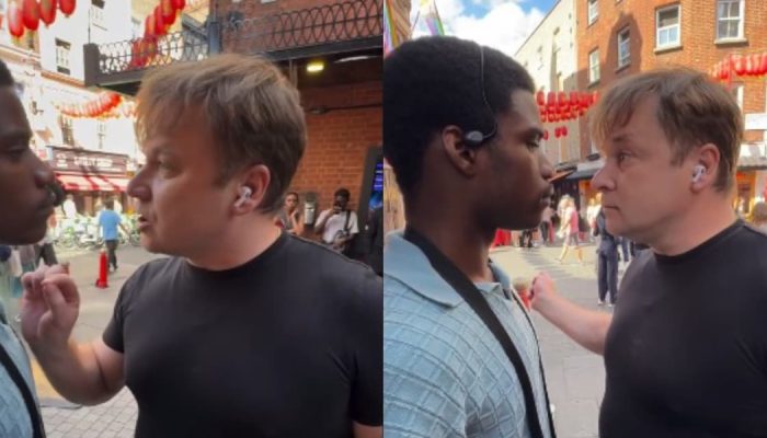 Jesse Samuel Ngoma foi hostilizado por um homem enquanto evangelizava na rua. (Foto: Reprodução...
