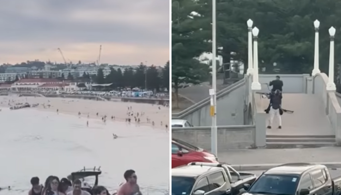 Atiradores espalham terror durante celebração judaica na praia de Bondi Beach, em Sydney. (Capt...