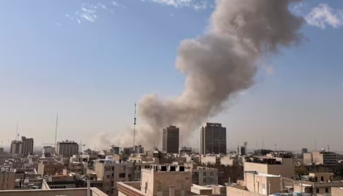Teerã, capital do Irã, após bombardeio dos EUA e de Israel durante a manhã de 28 de fevereiro...